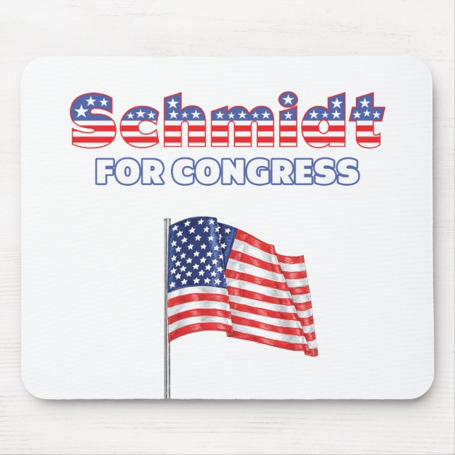 Schmidt for Congress Patriotic American Flag Mouse Pad (Front)