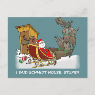 Schmidt House Funny Christmas Postcard