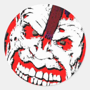 schmile. zombie classic round sticker