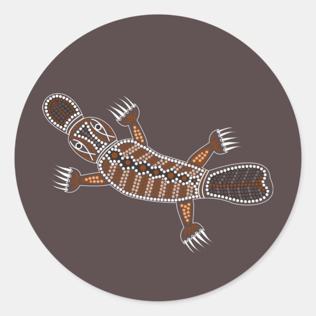 Schnabeltier oder Platypus Classic Round Sticker (Front)