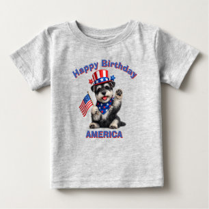Schnauzer (2ag) Patriotic Kid T-Shirt