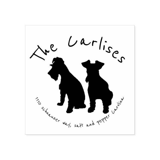 schnauzer address stamp (Imprint)