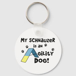 Schnauzer Agility Dog Key Ring