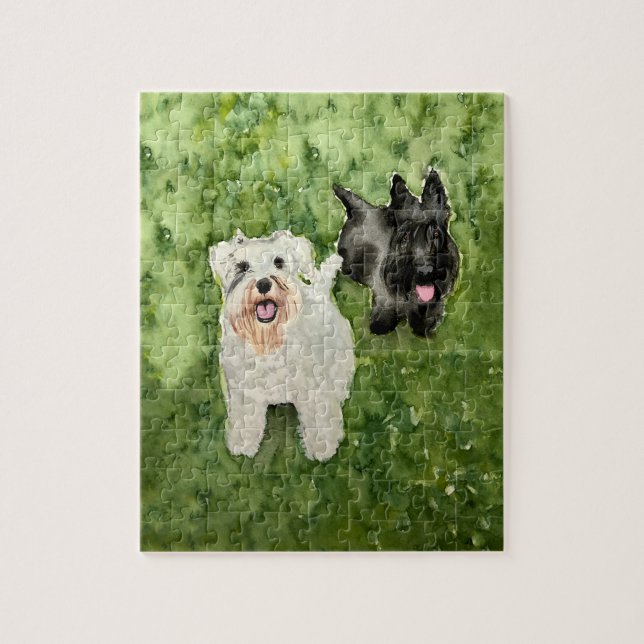 Schnauzer and Scottie Jigsaw Puzzle (Vertical)