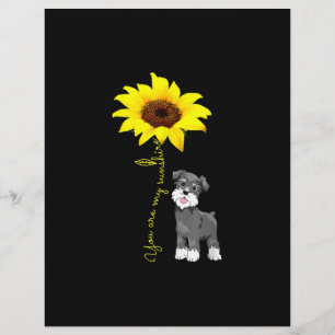 Schnauzer Are My Sunshine Sunflower Schnauzer Mum Custom Letterhead