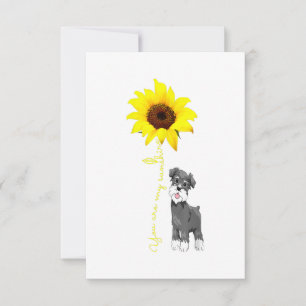Schnauzer Are My Sunshine Sunflower Schnauzer Mum RSVP Card