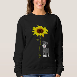 Schnauzer Are My Sunshine Sunflower Schnauzer Mum Sweatshirt