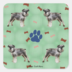 Schnauzer Art Square Sticker