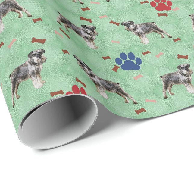 Schnauzer Art Wrapping Paper (Roll Corner)