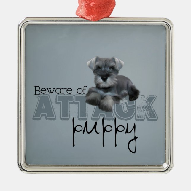 Schnauzer Attack Ornament (Front)