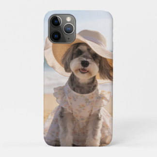Schnauzer Beach Towel iPhone 11 Pro Case