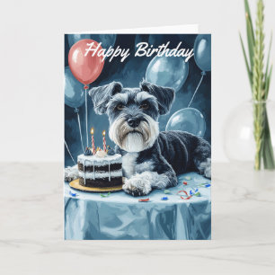 Schnauzer Birthday Card