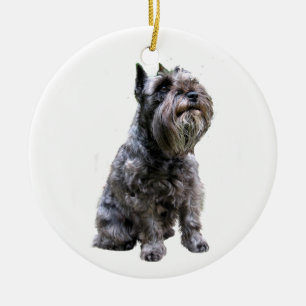 Schnauzer - Black #1 Ceramic Tree Decoration