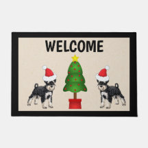 Schnauzer Christmas Doormat Door Mat
