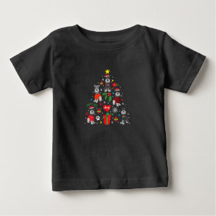 Schnauzer Christmas Tree Ornament Funny Pet Dog Baby T-Shirt