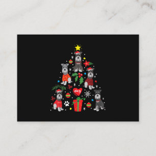 Schnauzer Christmas Tree Ornament Funny Pet Dog Business Card