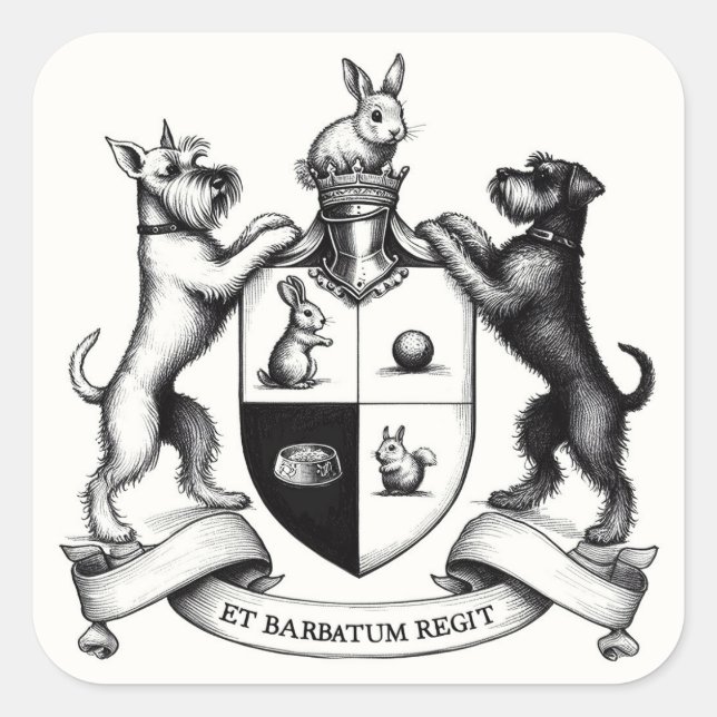 Schnauzer Coat of Arms Sticker (Front)