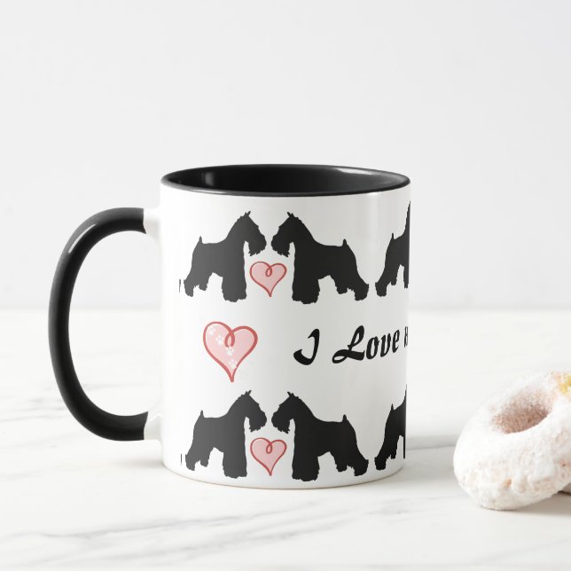 Schnauzer Coffee Mug (With Donut)