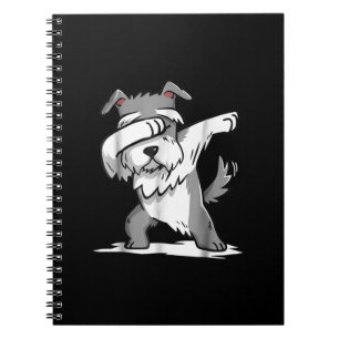 Schnauzer Cute Dabbing Funny Dab Dance Gift Notebook