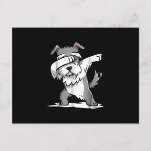 Schnauzer Cute Dabbing Funny Dab Dance Gift Postcard