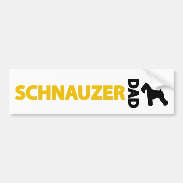 Schnauzer Dad Bumper Sticker (Front)