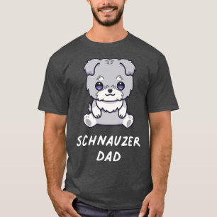 Schnauzer Dad Father Kawaii Anime Dog Lover Owner T-Shirt