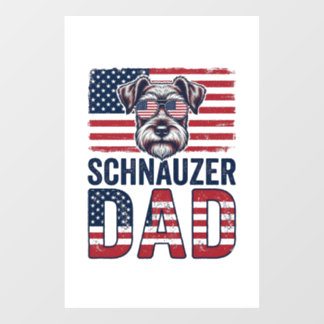 Schnauzer Dad Patriotic Vintage Dog