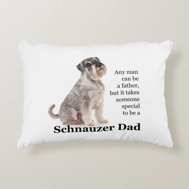 Schnauzer Dad Pillow (Front)