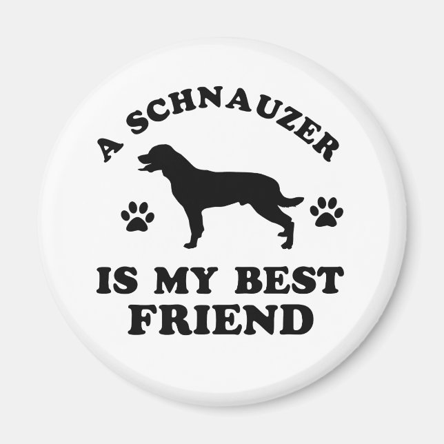 Schnauzer designs magnet (Front)
