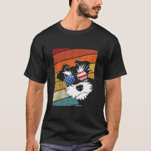 Schnauzer Dog American Flag Patriotic Schnauzer 4T T-Shirt