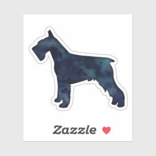 Schnauzer Dog Breed Black Watercolor Silhouette