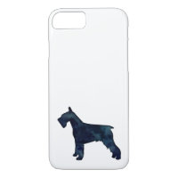 Schnauzer Dog Breed Black Watercolor Silhouette
