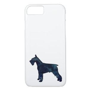 Schnauzer Dog Breed Black Watercolor Silhouette iPhone 8/7 Case