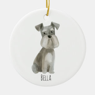 Schnauzer Dog Ceramic Ornament