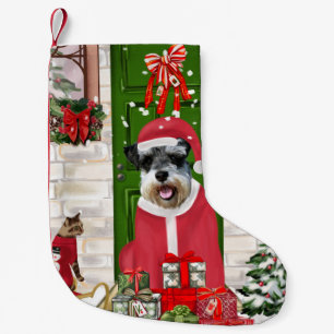Schnauzer Dog Christmas  Small Christmas Stocking