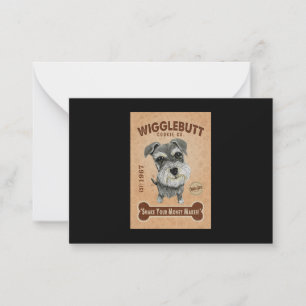 Schnauzer Dog Cookie Card