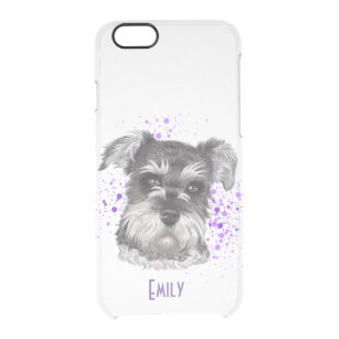 Schnauzer Dog Drawing Clear iPhone 6/6S Case