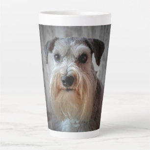 Schnauzer Dog Face Latte Mug