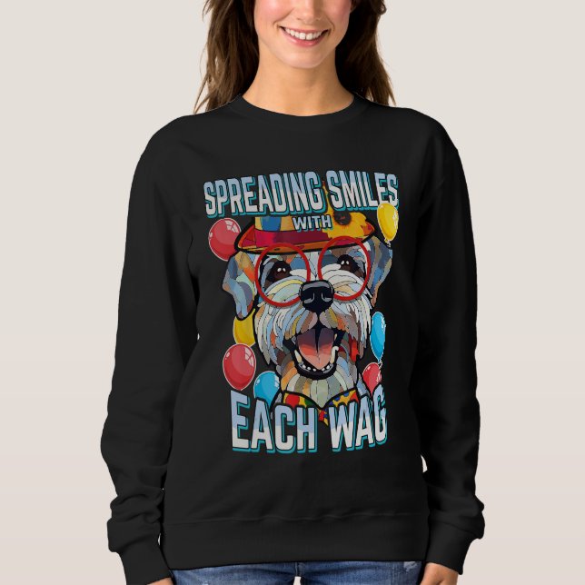 Schnauzer Dog Happy Pinscher Sweatshirt (Front)