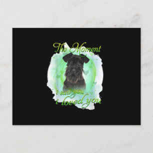 Schnauzer Dog - I Loved You T-Shirt Announcement Postcard