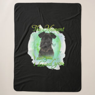 Schnauzer Dog - I Loved You T-Shirt Sherpa Blanket