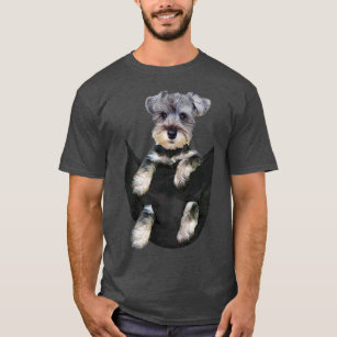 Schnauzer Dog in Pocket Puppy Gifts T-Shirt
