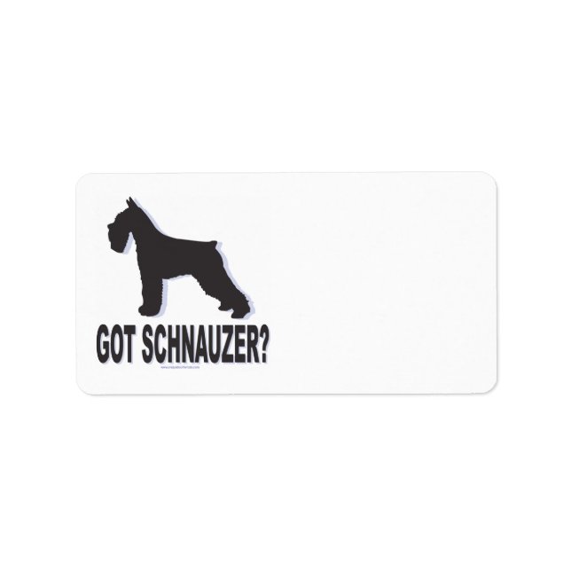 Schnauzer/Dog Label (Front)