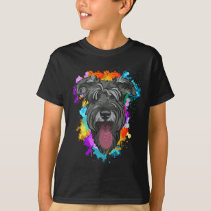 Schnauzer Dog Lover Colourful Puppy T-Shirt