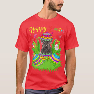 Schnauzer Dog Lover Floral Easter Egg Funny Schnau T-Shirt