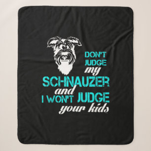 Schnauzer Dog Lovers Or Owners Sherpa Blanket