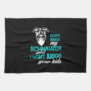 Schnauzer Dog Lovers Or Owners Tea Towel