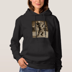 Schnauzer Dog Meme Silly Cowboy Funny Hoodie