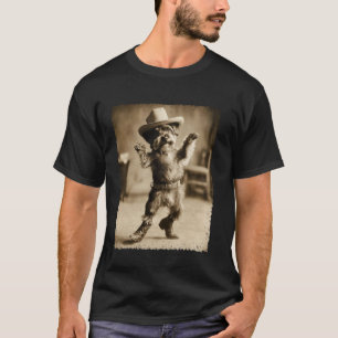 Schnauzer Dog Meme Silly Cowboy Funny T-Shirt