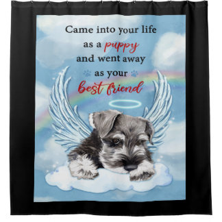 Schnauzer Dog Memorial Shower Curtain
